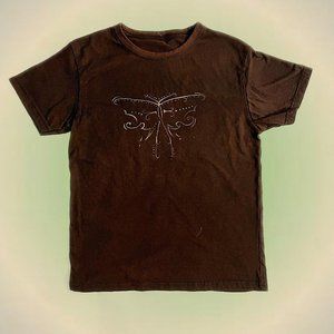 Brown butterfly #2 baby tee 🤎 Size L